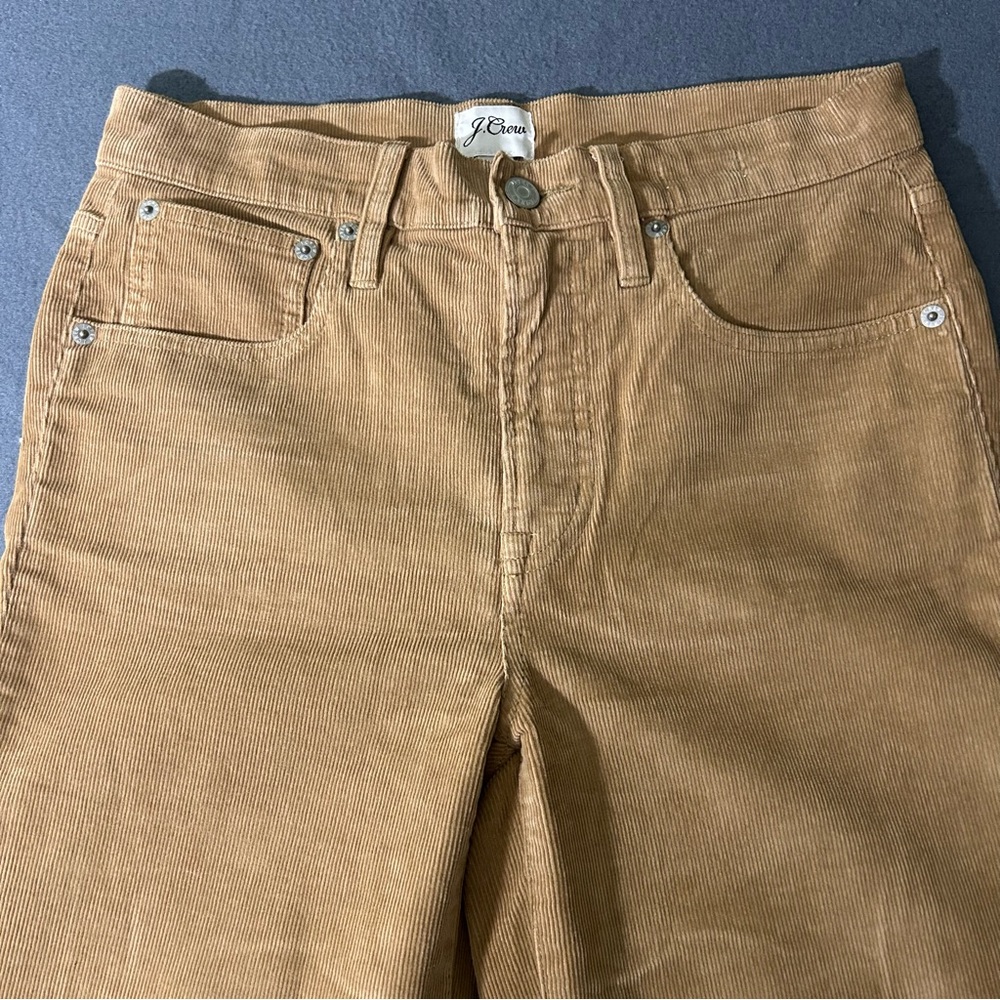 J Crew Pants Womens Size 27 Tan Corduroy 29 Inseam Straight Cotton Stretch